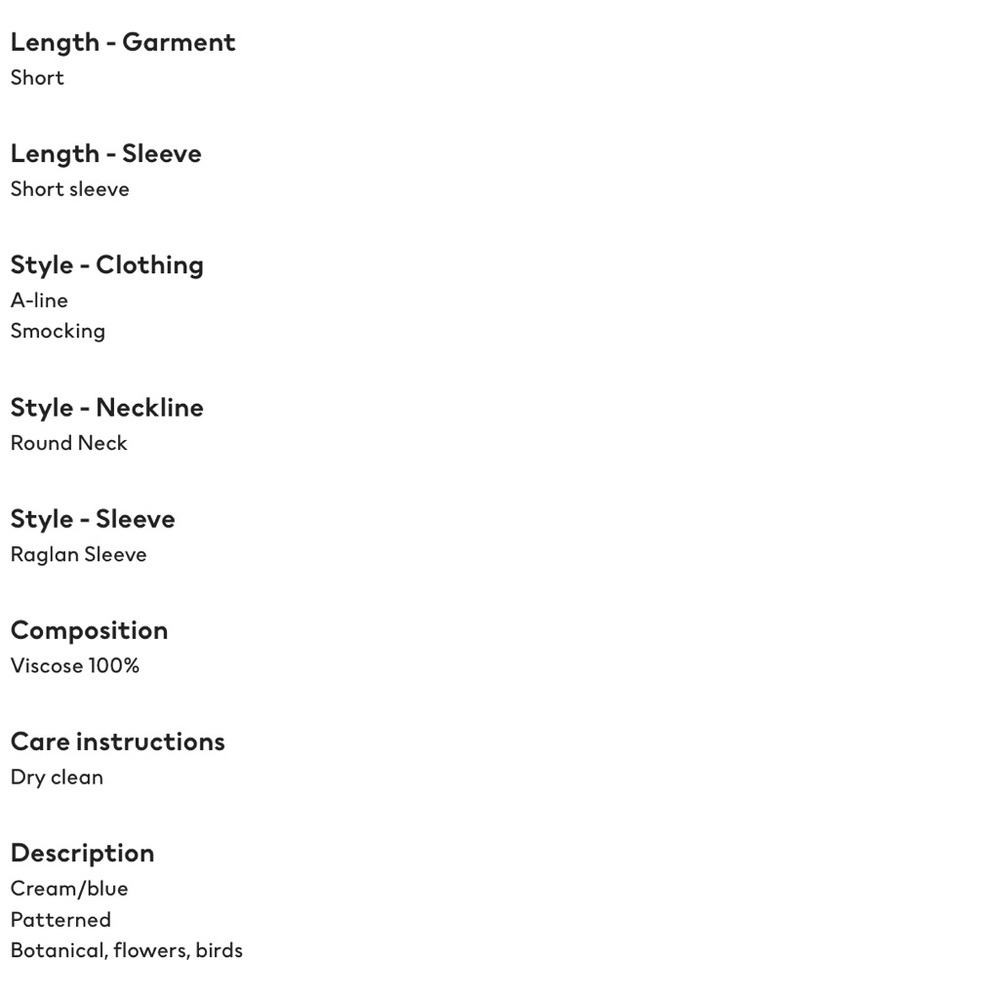 H&M A-line Spring Floral Raglan-sleeved Dress - Picture 14 of 14